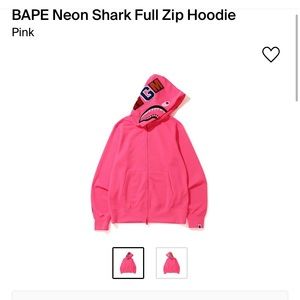 Neon pink bape zip